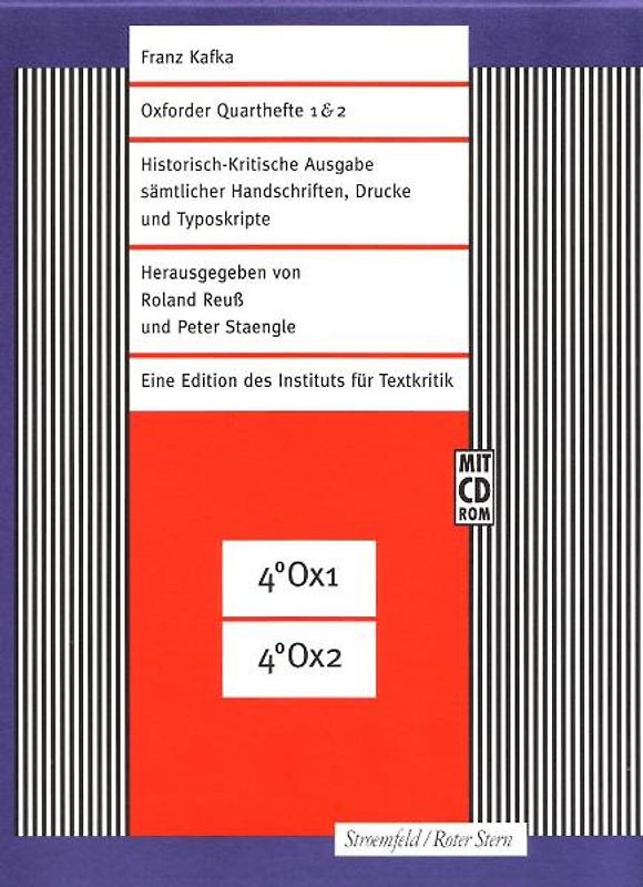 Historisch-Kritische Ausgabe sämtlicher Handschriften, Drucke und... / FKA Oxforder Quarthefte 1 & 2