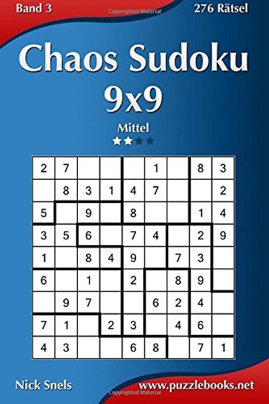 Chaos Sudoku 9x9 - Mittel - Band 3 - 276 Rätsel