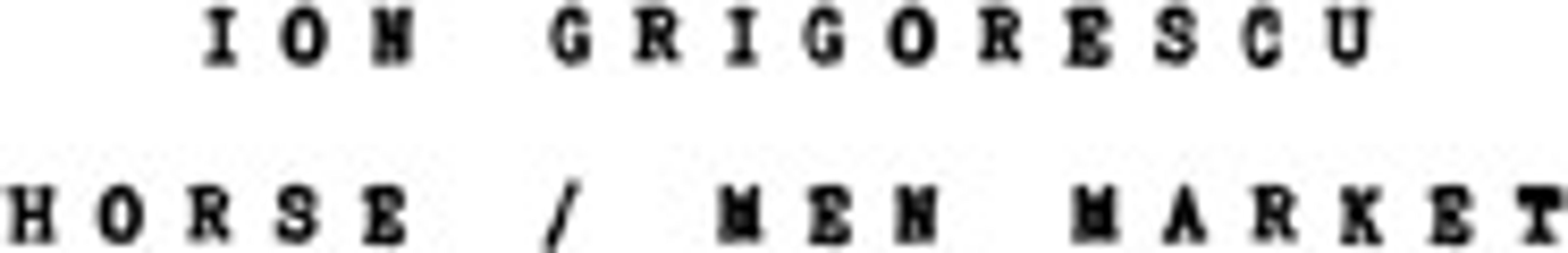 Ion Grigorescu. Horse/Men Market