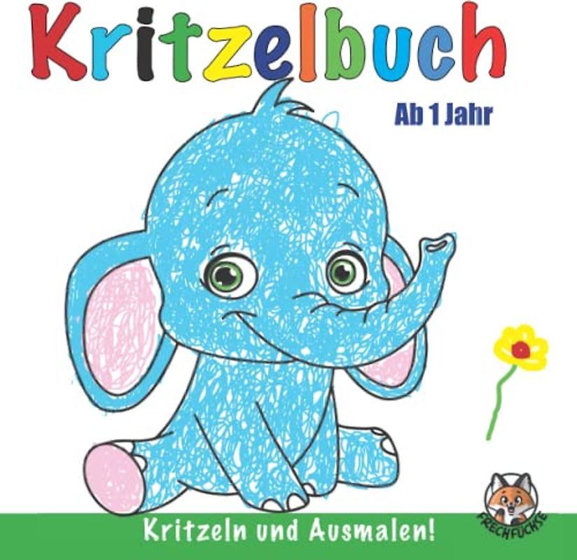 Kritzelbuch ab 1 Jahr: Malbuch ab 1 Jahr für Erstmaler und kleine angehende Künstler*innen - 50 tolle und einfache Malvorlagen - Klasse Beschäftigung ... Geschenk für Babyparties und Geburtstage
