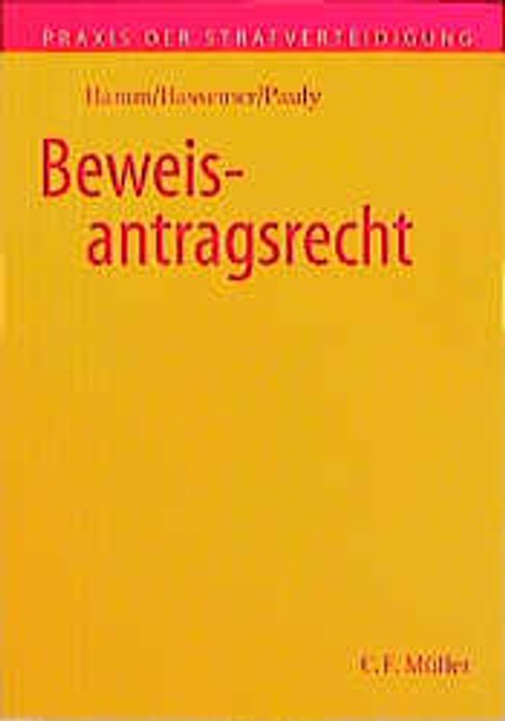 Beweisantragsrecht