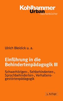 Einführung in die Behindertenpädagogik III