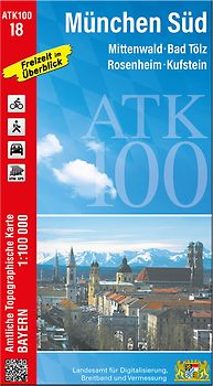 ATK100-18 München Süd (Amtliche Topographische Karte 1:100000)