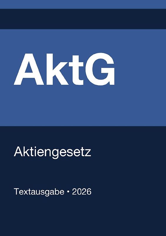 AktG - Aktiengesetz (Deutschland) 2026