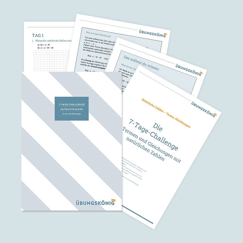 7-Tage-Challenge zu Termen und Gleichungen mit natürlichen Zahlen, 5. Klasse