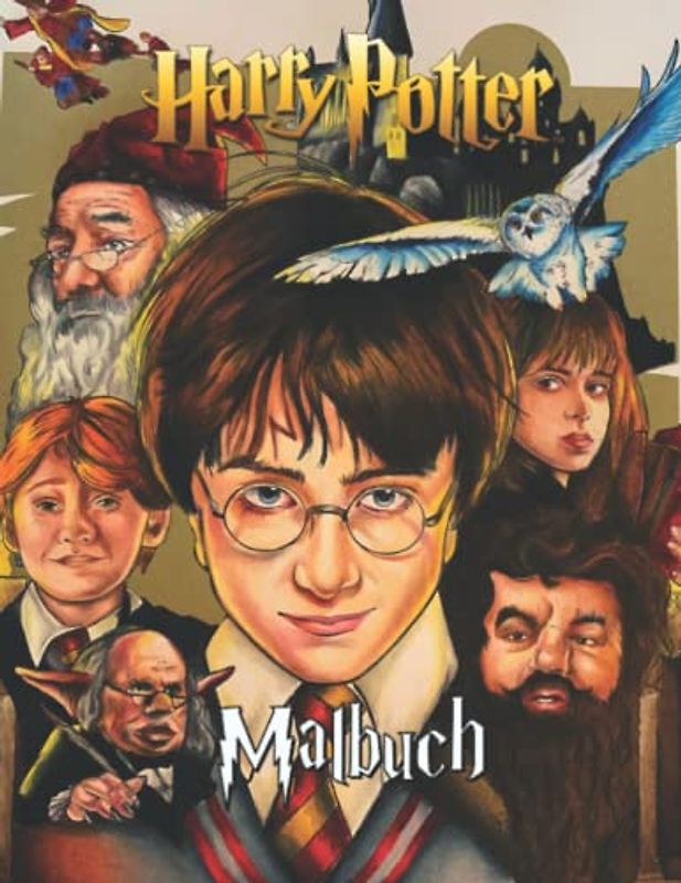 Harry Ṕotter Malbuch: 100 Seiten, German Edition, Color Harry Ṕotter, Excellent Harry Ṕotter Malbuch für Kinder, die Harry Ṕotter lieben