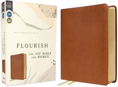 Flourish: The NIV Bible for Women, Leathersoft, Brown, Comfort Print