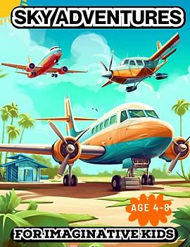 Sky Adventures: Exciting Airplane Coloring Pages for Imaginative Kids aged 4-8: Spark your child's creativity with a captivating collection of ... and delightful airplane coloring pages