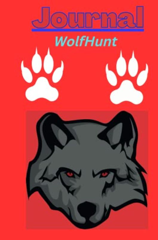 Wolf Hunt journal with a Bright Red background
