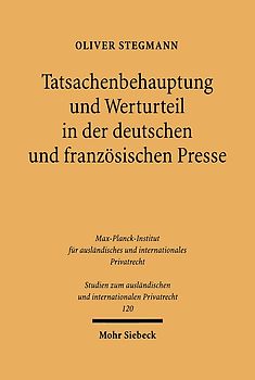 Tatsachenbehauptung und Werturteil in der deutschen und französischen Presse