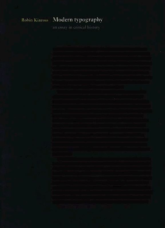 Modern Typography. An Essay in Critical History