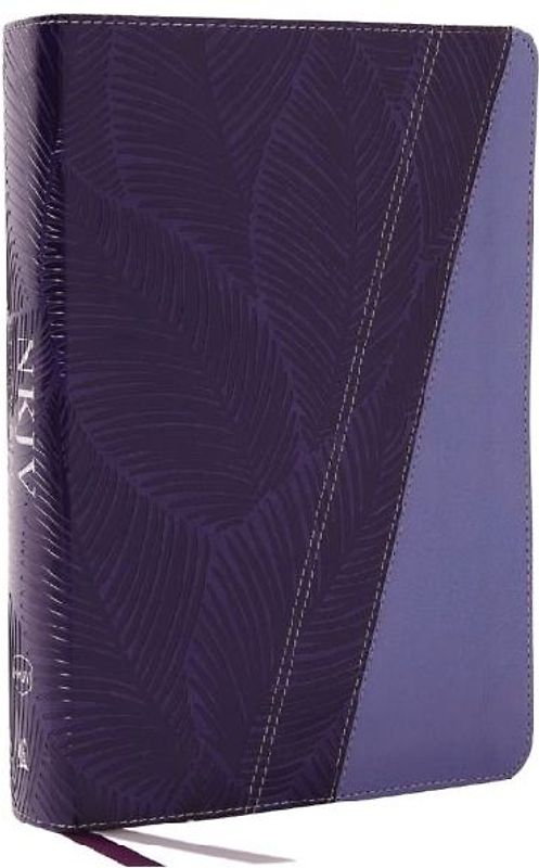 NKJV Study Bible, Leathersoft, Purple, Full-Color, Thumb Indexed, Comfort Print