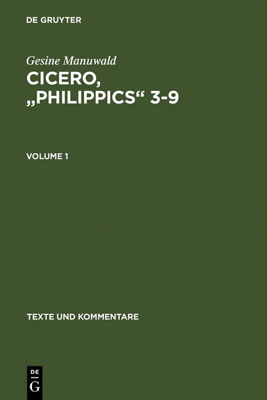 Cicero, "Philippics" 3-9