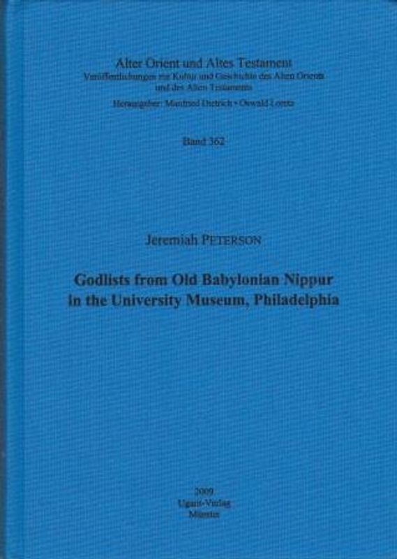 God Lists from Old Babylonian Nippur in the University Museum, Philadelphia
