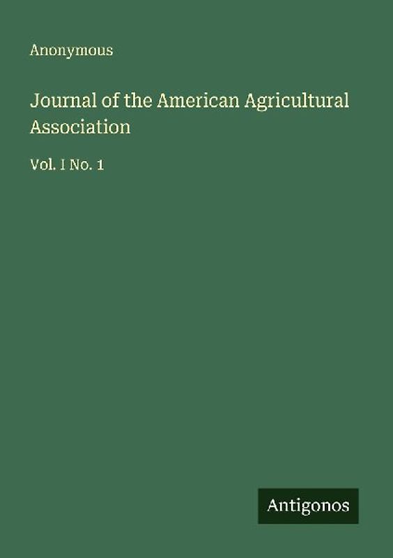 Journal of the American Agricultural Association