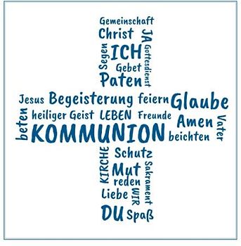 Gästebuch zur Kommunion: Erinnerungsbuch zum Eintragen von Glückwünschen | Geschenkidee zur ersten heiligen Kommunion | christliche Geschenkbücher | Edition: blau