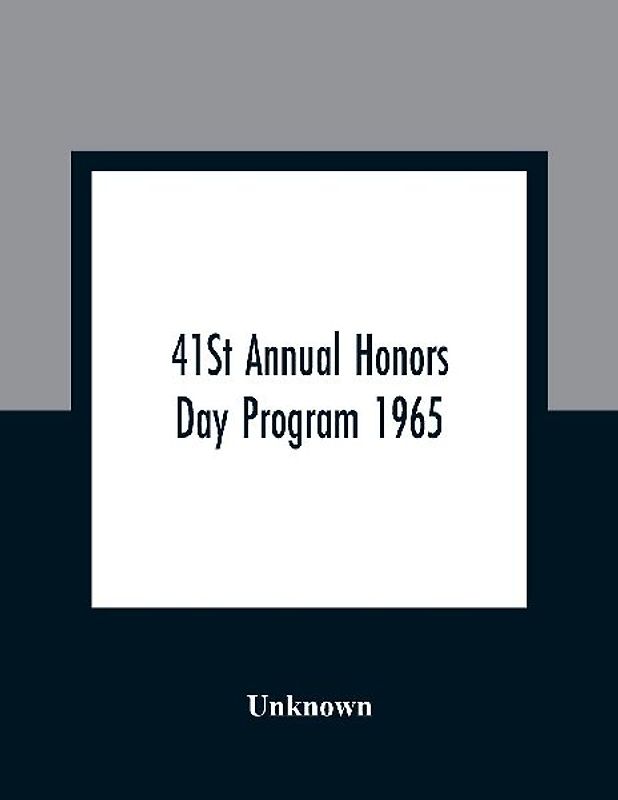 41St Annual Honors Day Program 1965