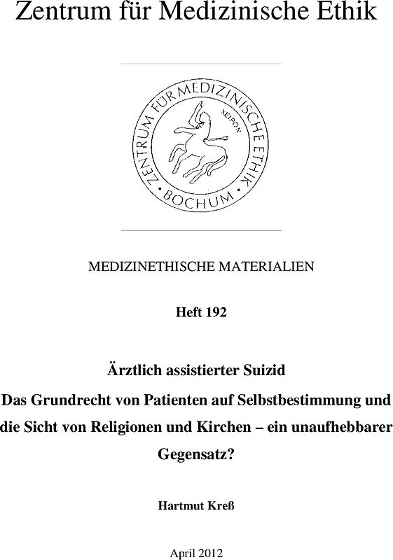 Ärztlich assistierter Suizid