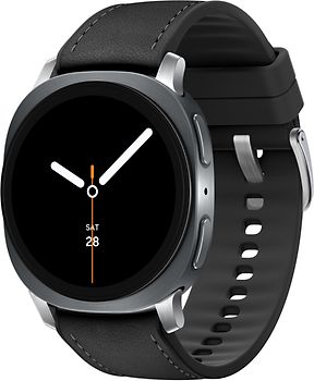 Samsung Galaxy Watch8 40 mm Boîtier aluminium graphite sur Hybride premium noir [Wi-Fi]