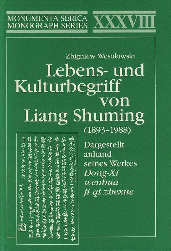 Lebens- und Kulturbegriff von Liang Shuming (1893-1988)