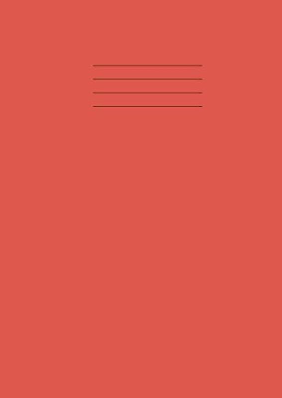 A4 Exercise Book: 100 Pages 90gsm, 8mm line ruled with margin notebook for Schools,Office and Homes -LIGHT Red