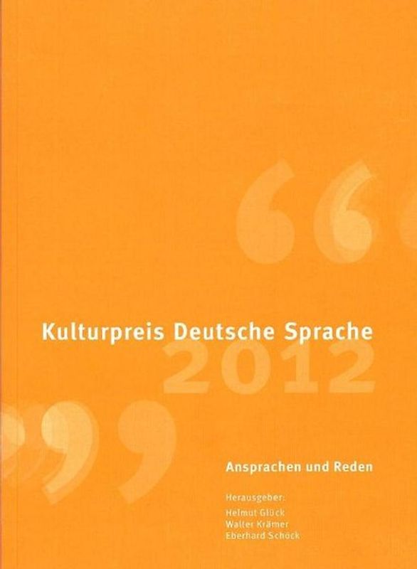 Kulturpreis Deutsche Sprache 2012