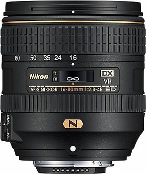 Nikon AF-S NIKKOR 16-80 mm F2.8-4.0E ED VR 72 mm Filtergewinde (Nikon F Anschluss) schwarz