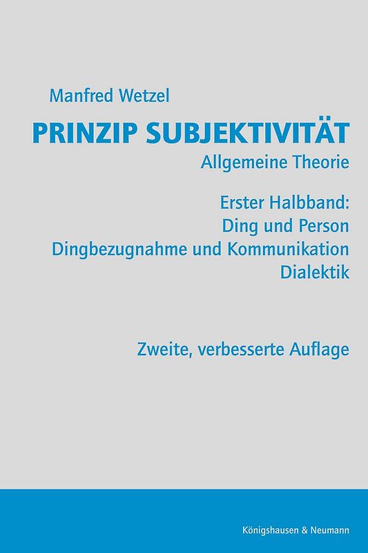 Prinzip Subjektivität: Allgemeine Theorie
