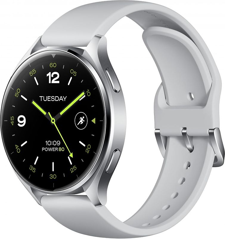 Xiaomi Watch 2 46 mm argento con cinturino in silicone bianco [Wifi]