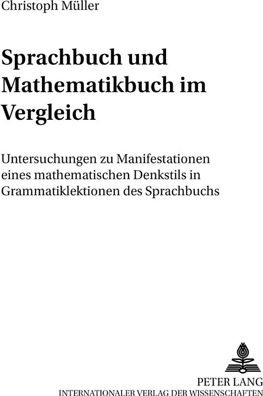 Sprachbuch und Mathematikbuch im Vergleich