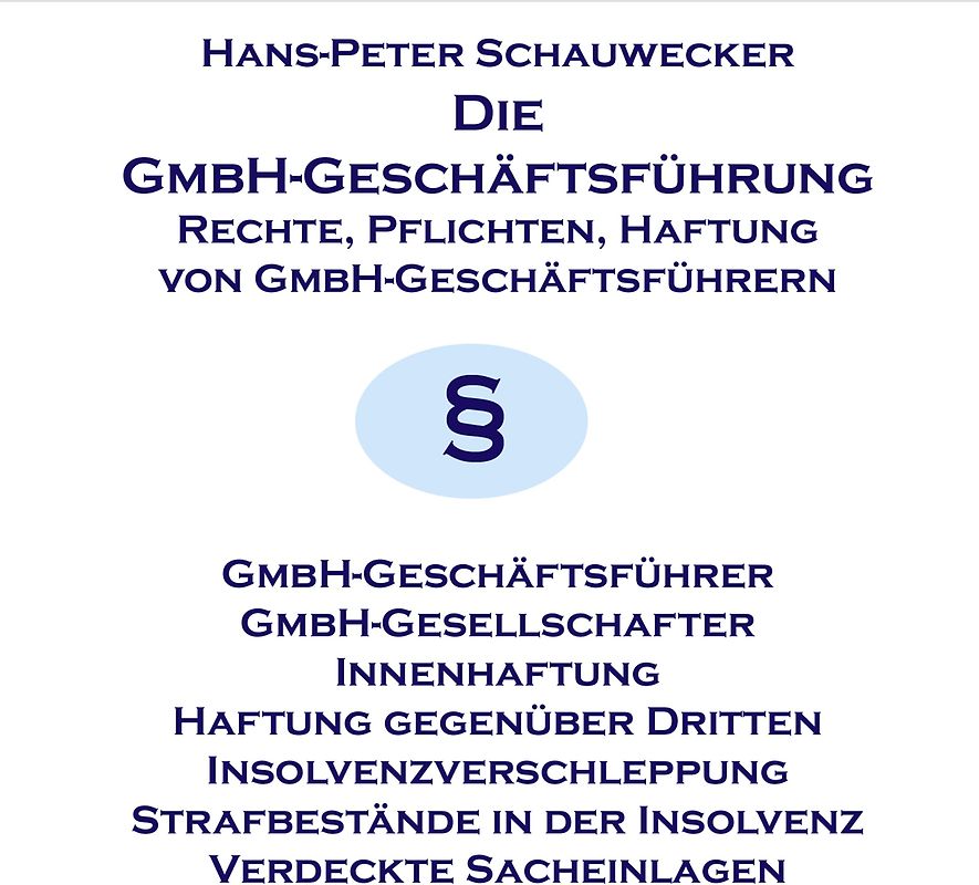Die GmbH-Geschäftsführung