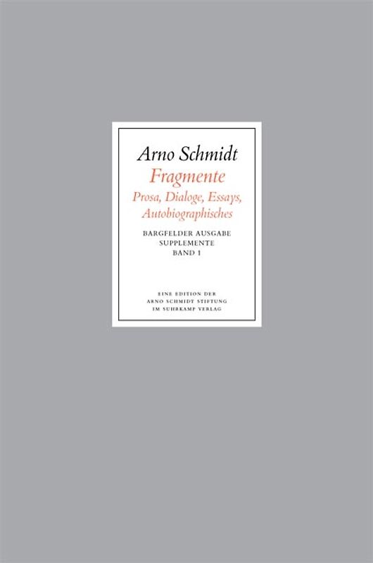 Bargfelder Ausgabe. Supplemente