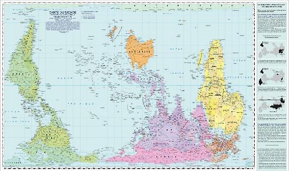 Carte du Monde, Conforme à la surface reelle, Projektion Peters, Echelle de surface 1:635500000 Millions