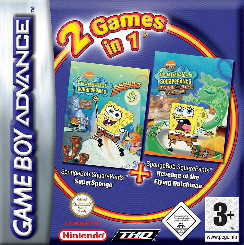 2 Games in 1: SpongeBob Squarepants - Supersponge / SpongeBob Squarepants - Revenge of the Flying Dutchman Nintendo Game Boy Advance