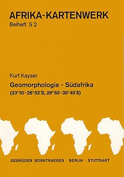 Afrika-Kartenwerk. Farbige Karten auf Speziallandkartenpapier. Dreisprachige Legenden / Serie S: Südafrika (Mocambique, Swaziland, Transvaal, Republik Südafrika) / Geomorphologie Südafrika