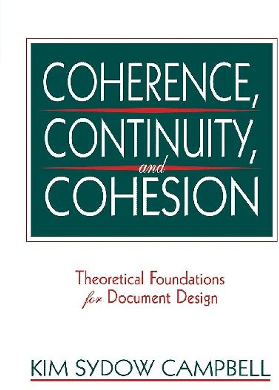 Coherence, Continuity, and Cohesion