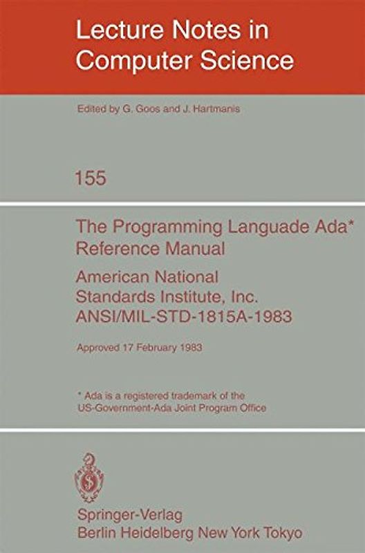 The Programming Language Ada. Reference Manual