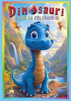 Libro da colorare di dinosauri per bambini dai 4 agli 8 anni con 50 adorabili illustrazioni