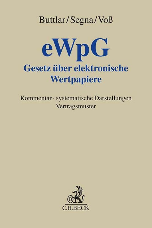 Gesetz über elektronische Wertpapiere. eWpG