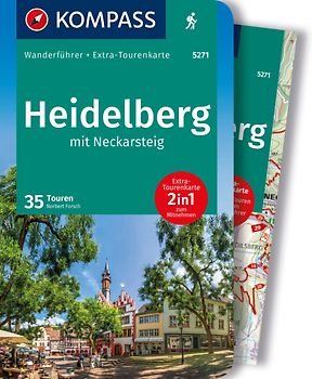 KOMPASS Wanderführer Heidelberg mit Neckarsteig, 35 Touren mit Extra-Tourenkarte