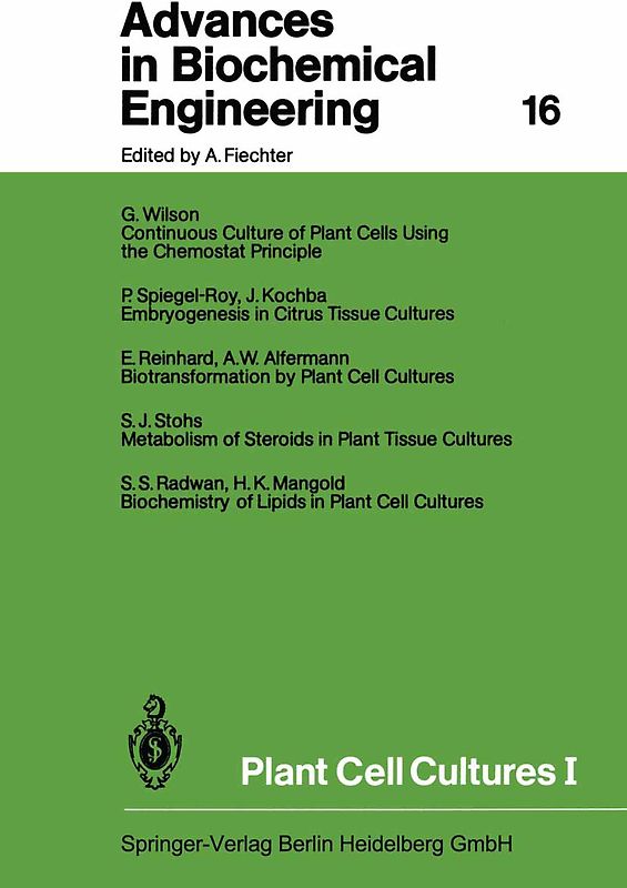 Plant Cell Cultures I