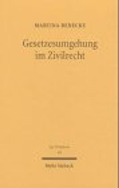 Gesetzesumgehung im Zivilrecht