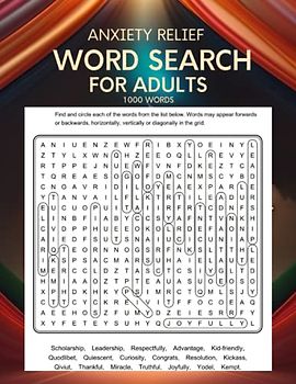 Anxiety Relief Word Search For Adults: word search books for adults large print, Puzzle Activity Books with Solutions(60 Puzzles + 1000 Words