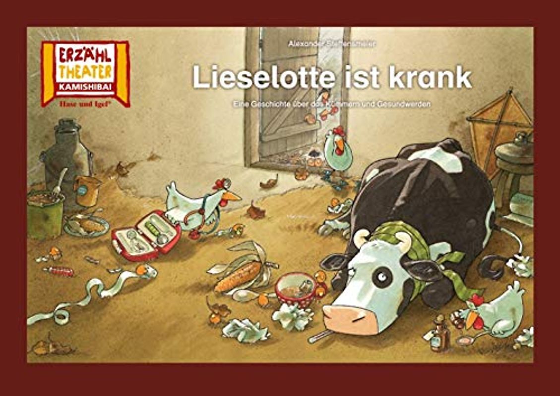 Kamishibai: Lieselotte ist krank: 12 Bildkarten für das Erzähltheater