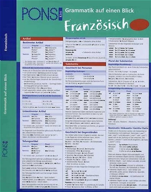 PONS Grammatik auf einen Blick Französisch