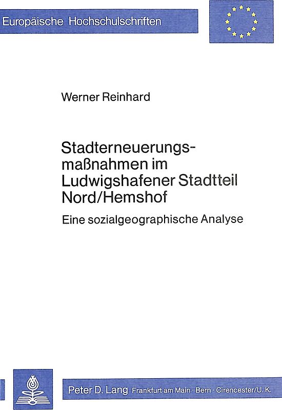 Stadterneuerungsmassnahmen im ludwigshafener Stadtteil Nord/Hemsdorf