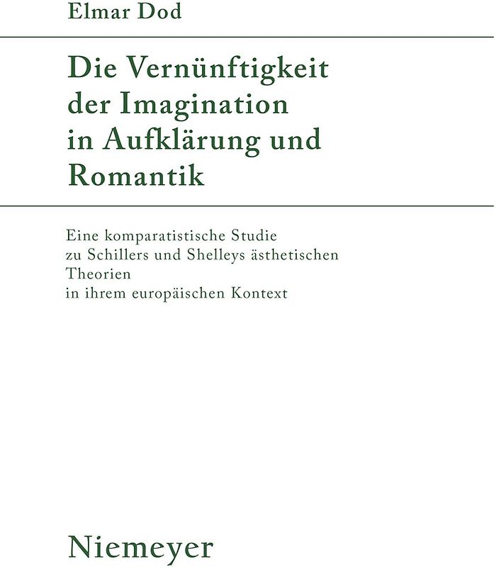 Die Vernünftigkeit der Imagination in Aufklärung und Romantik