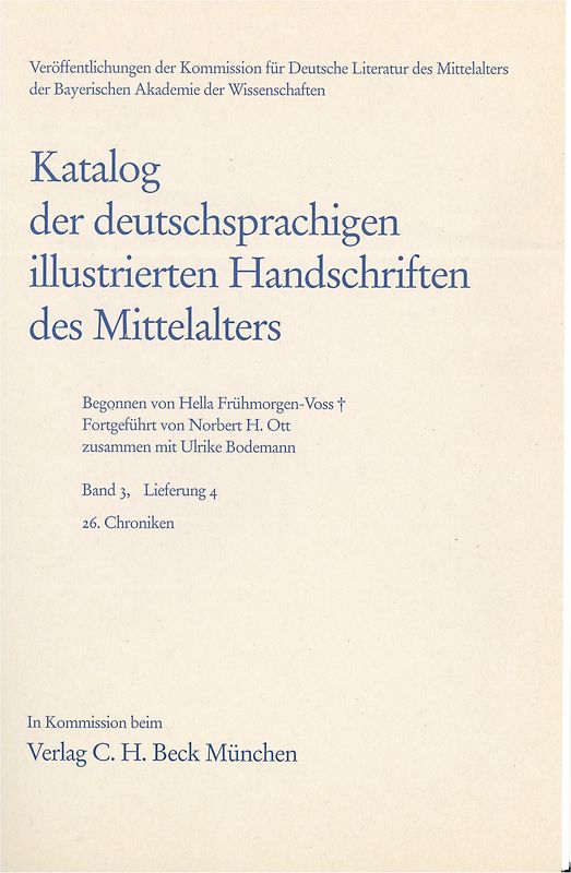 Katalog der deutschsprachigen illustrierten Handschriften des Mittelalters Band 3, Lfg. 4: 26