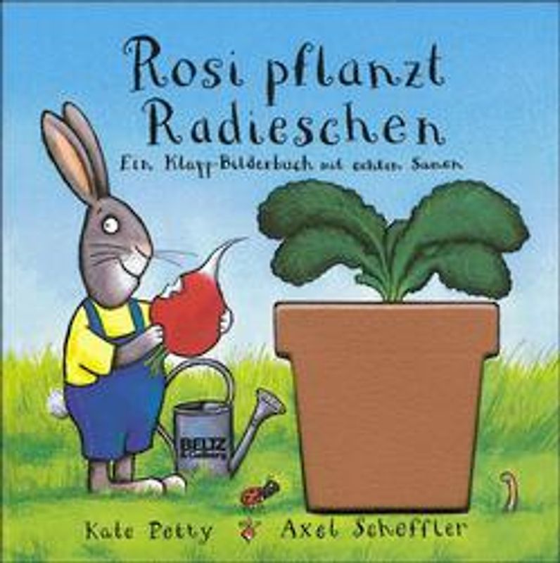 Rosi pflanzt Radieschen. Ein Klapp-Bilderbuch mit echten Samen