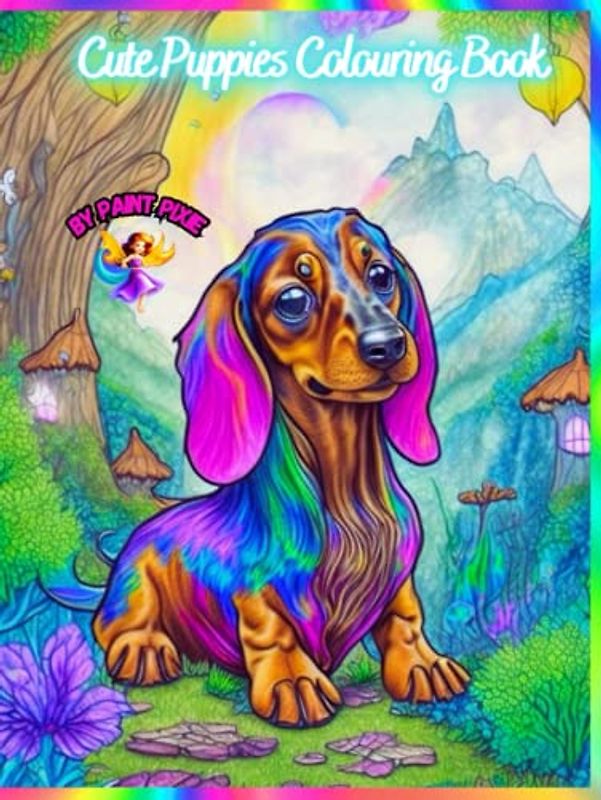 Cute Puppies Colouring Book